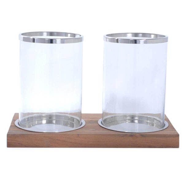 24 x 15 x 12 in Amalfitana Old Wood Candle Holder Medium, Rojo 16, Mfr#: SS1102M